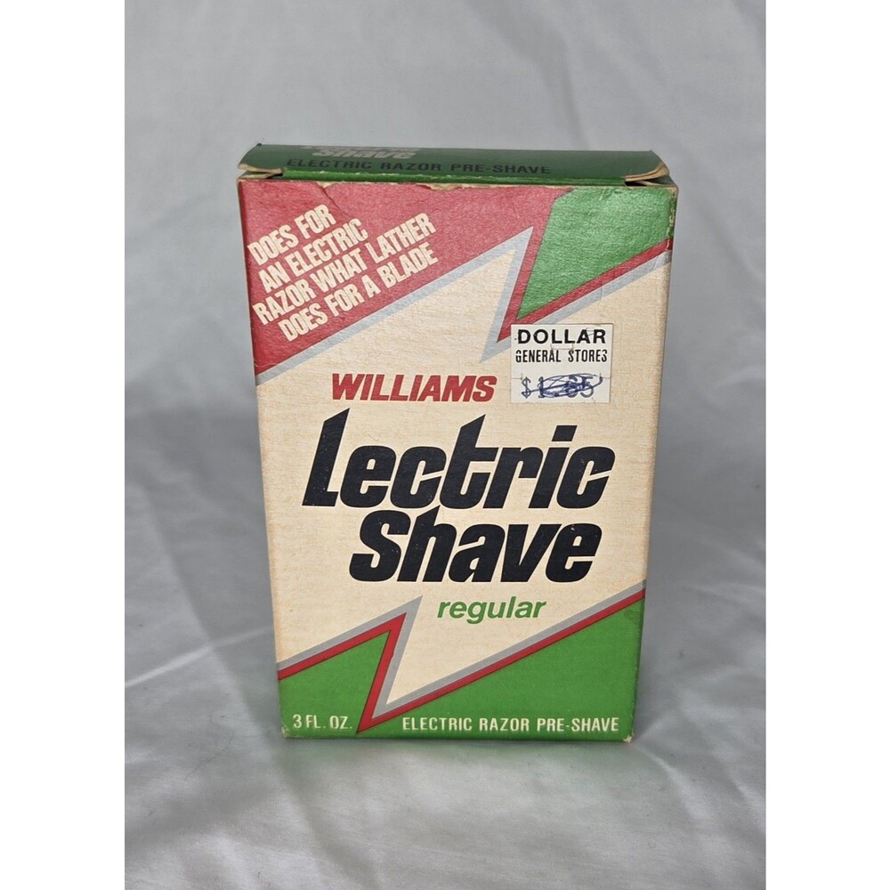 Vintage Williams Lectric Shave Regular Electric Razor Pre-Shave 3 Oz New